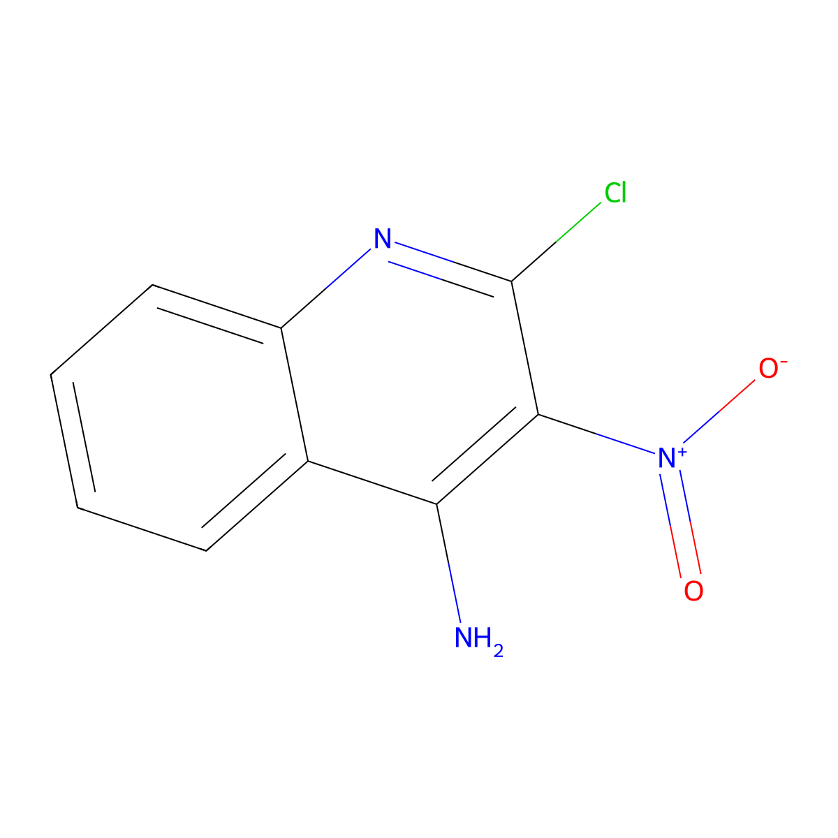 2-Chloro-3-nitroquinolin-4-amine molecular structure, CAS 132521-67-6