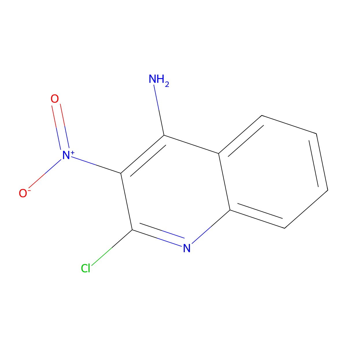 2-Chloro-3-nitroquinolin-4-amine molecular structure, CAS 132521-67-6