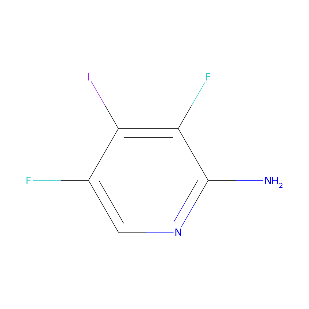 3,5-Difluoro-4-iodopyridin-2-amine molecular structure, CAS 1325215-07-3