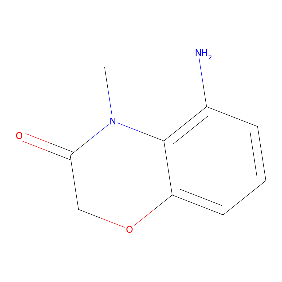 5-Amino-4-methyl-2H-1,4-benzoxazin-3(4H)-one molecular structure, CAS 132522-83-9