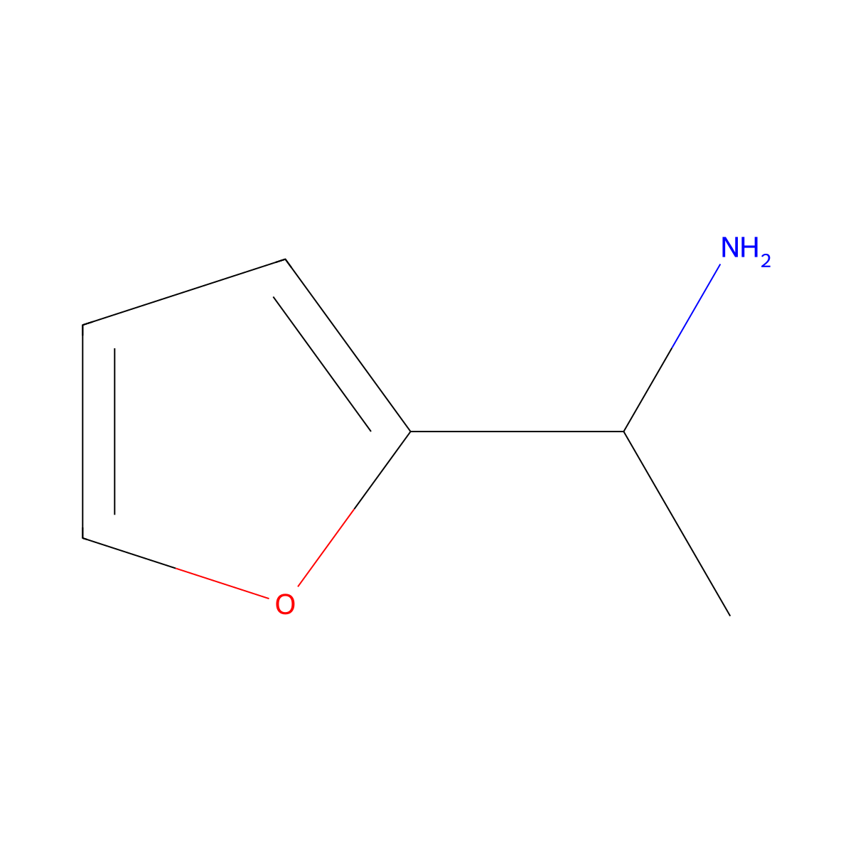 (1R)-1-(furan-2-yl)ethan-1-amine molecular structure, CAS 132523-44-5