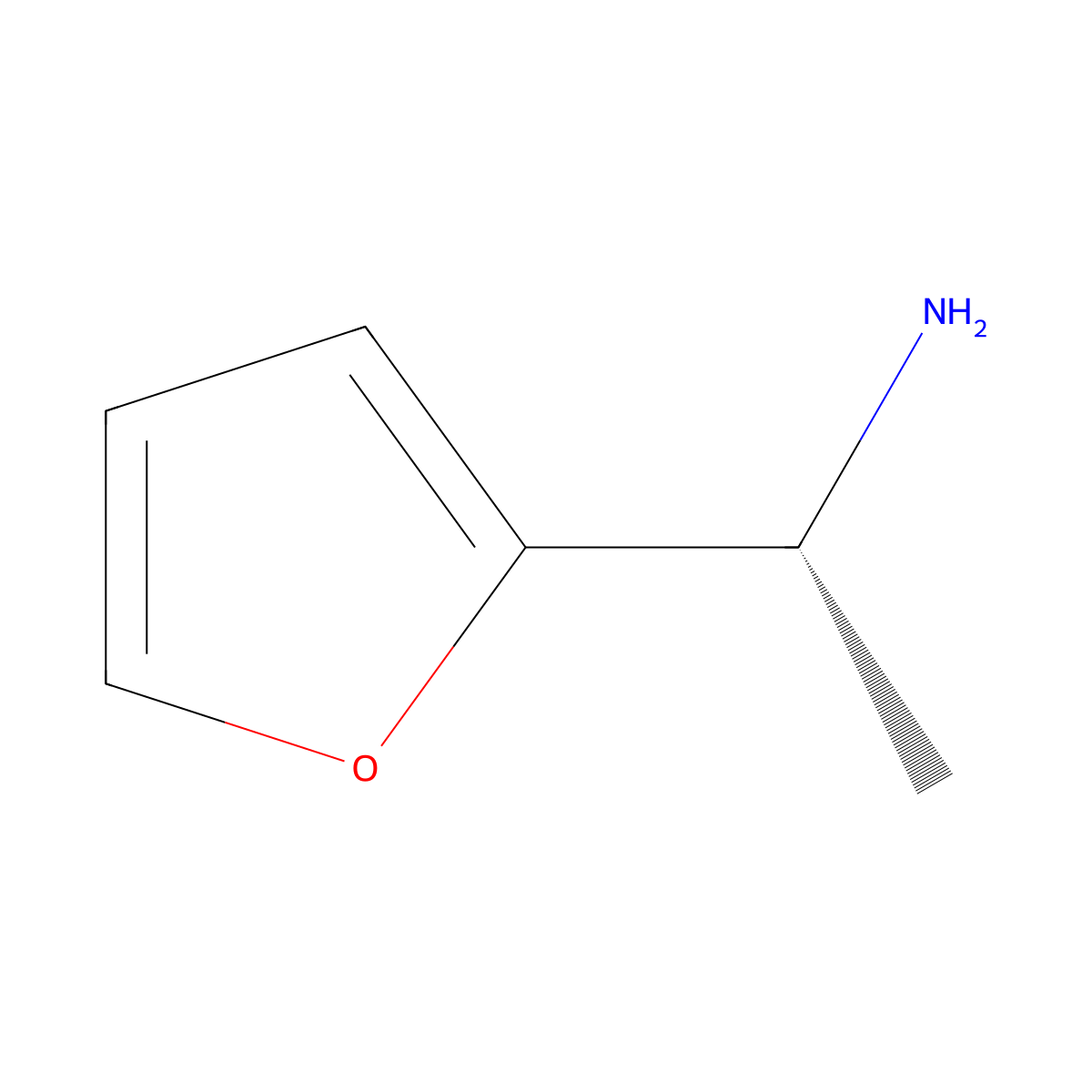 (1R)-1-(furan-2-yl)ethan-1-amine molecular structure, CAS 132523-44-5