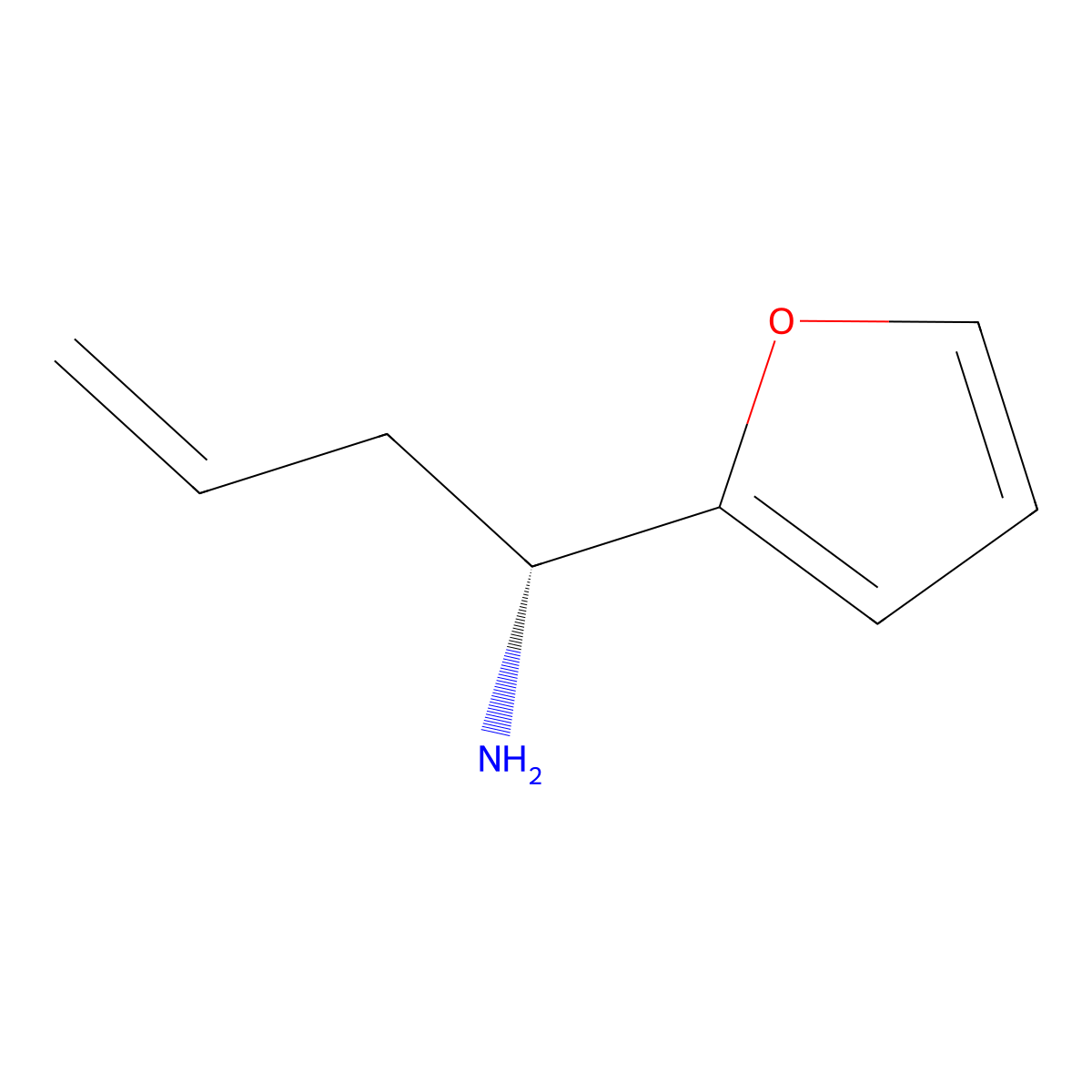 (1R)-1-(2-Furyl)but-3-enylamine molecular structure, CAS 132523-46-7