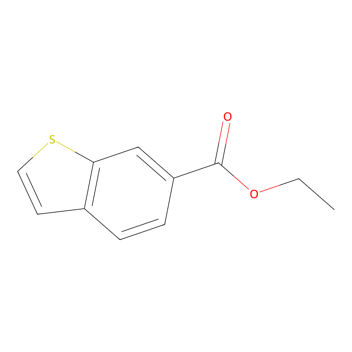 Ethyl benzo[b]thiophene-6-carboxylate molecular structure, CAS 132526-08-0