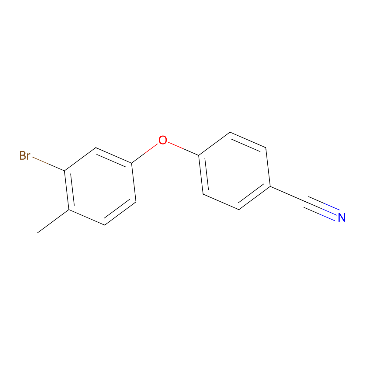 4-(3-Bromo-4-methylphenoxy)benzonitrile molecular structure, CAS 132529-83-0