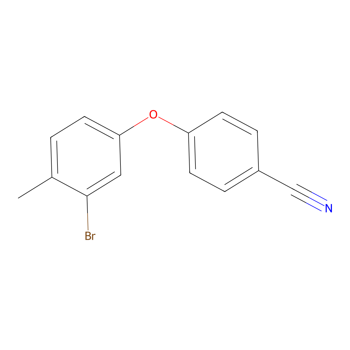 4-(3-Bromo-4-methylphenoxy)benzonitrile molecular structure, CAS 132529-83-0
