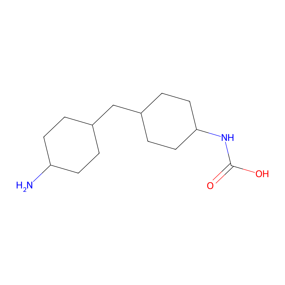 (4-((4-Aminocyclohexyl)methyl)cyclohexyl)carbamic acid molecular structure, CAS 13253-82-2