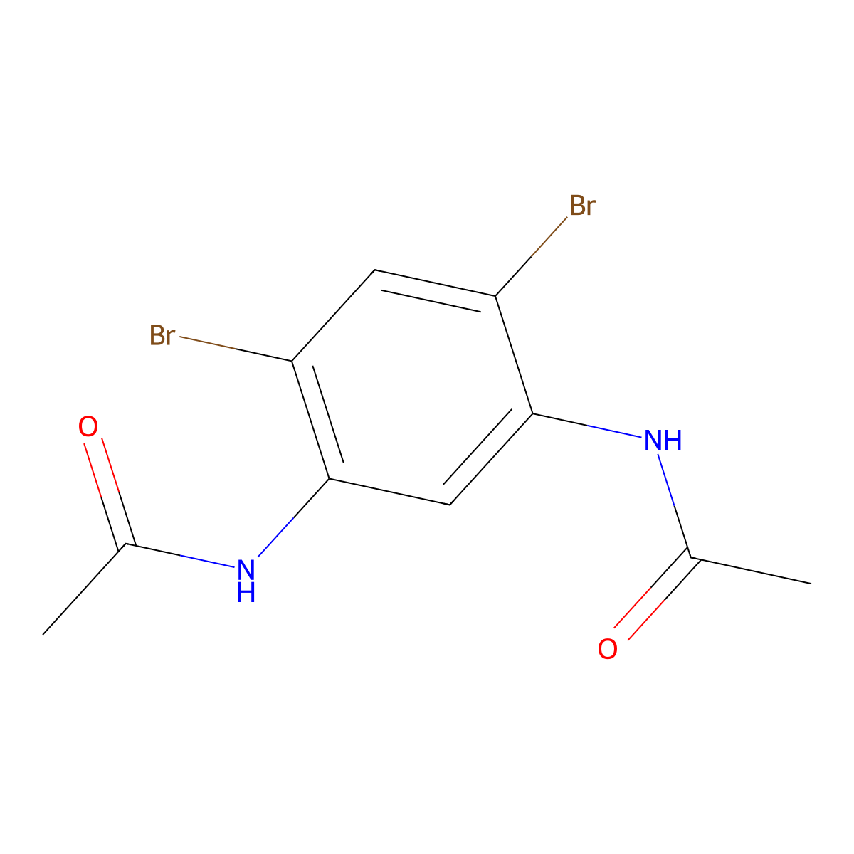 N-(2,4-dibromo-5-acetamidophenyl)acetamide molecular structure, CAS 132530-67-7