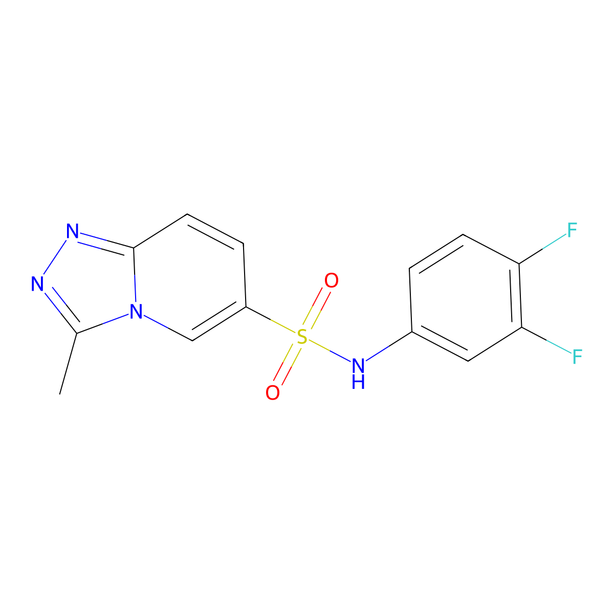 N-(3,4-difluorophenyl)-3-methyl[1,2,4]triazolo[4,3-a]pyridine-6-sulfonamide molecular structure, CAS 1325303-44-3