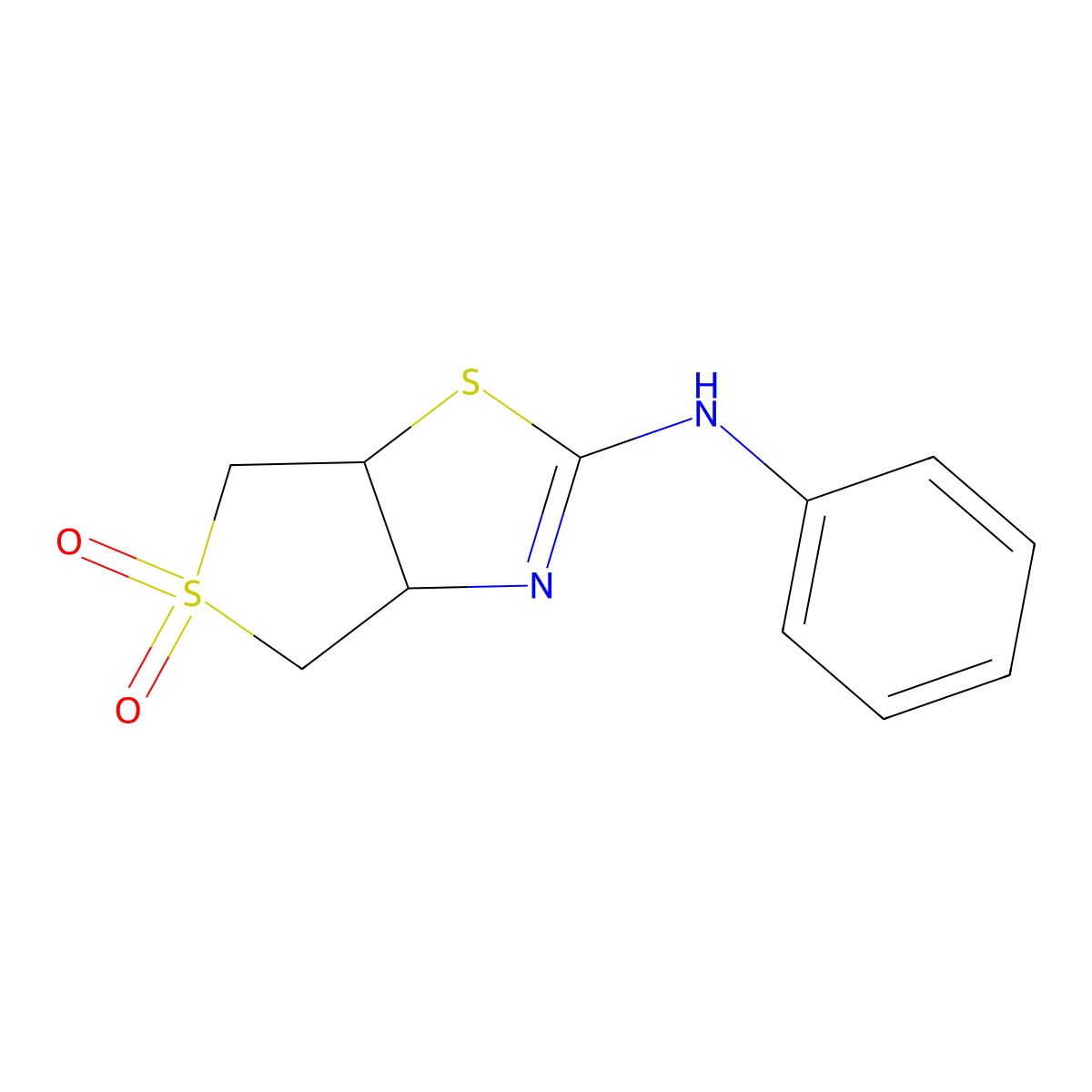 N-phenyl-3a,4,6,6a-tetrahydrothieno[3,4-d][1,3]thiazol-2-amine 5,5-dioxide molecular structure, CAS 1325303-65-8
