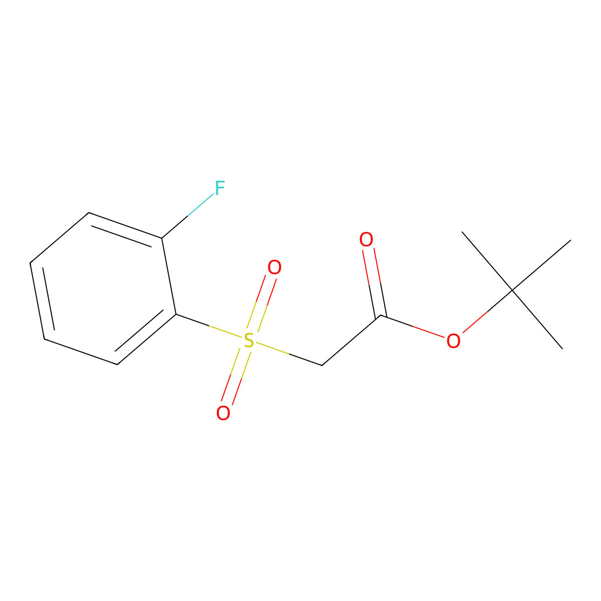 Tert-butyl [(2-fluorophenyl)sulfonyl]acetate molecular structure, CAS 1325303-73-8