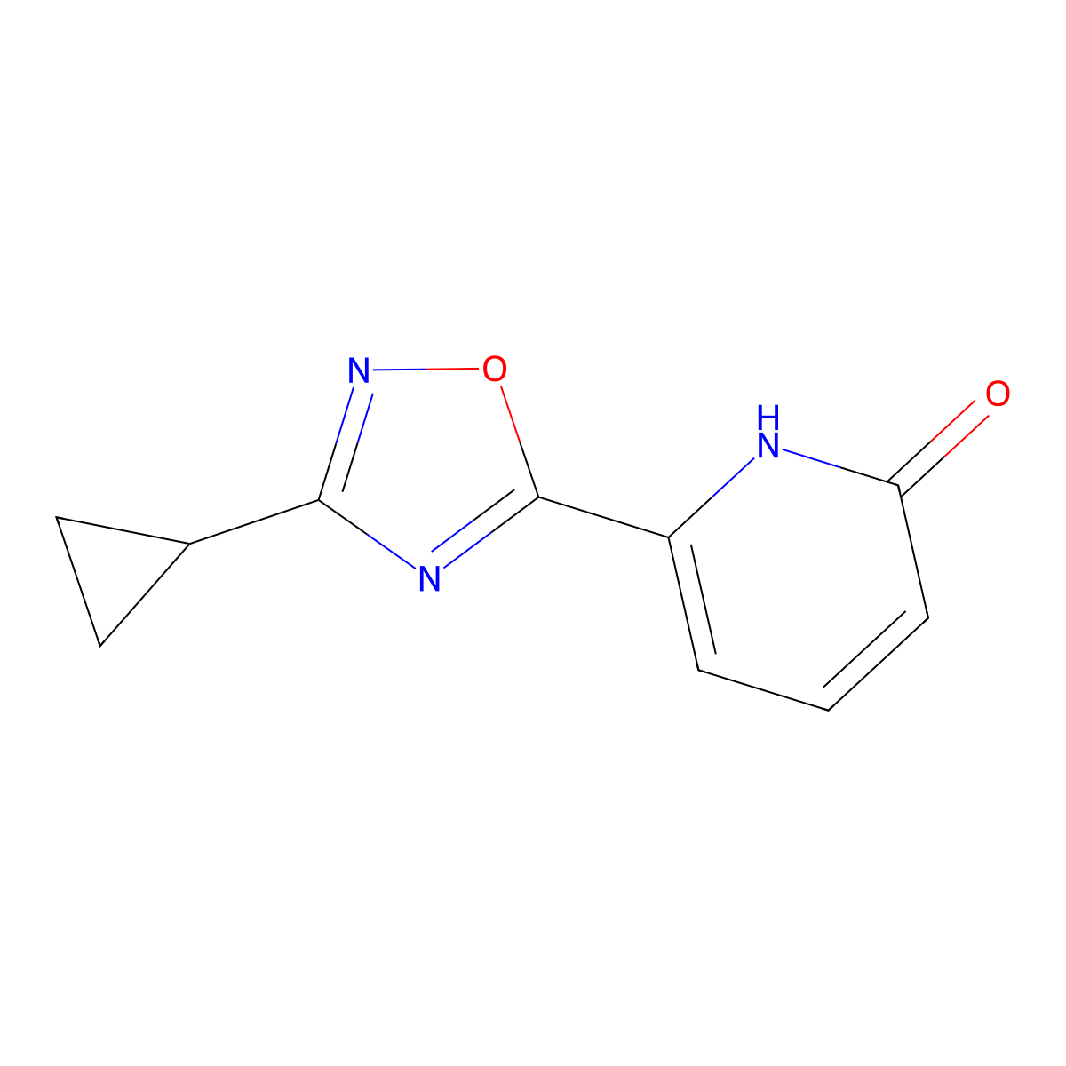 6-(3-cyclopropyl-1,2,4-oxadiazol-5-yl)pyridin-2(1H)-one molecular structure, CAS 1325303-80-7