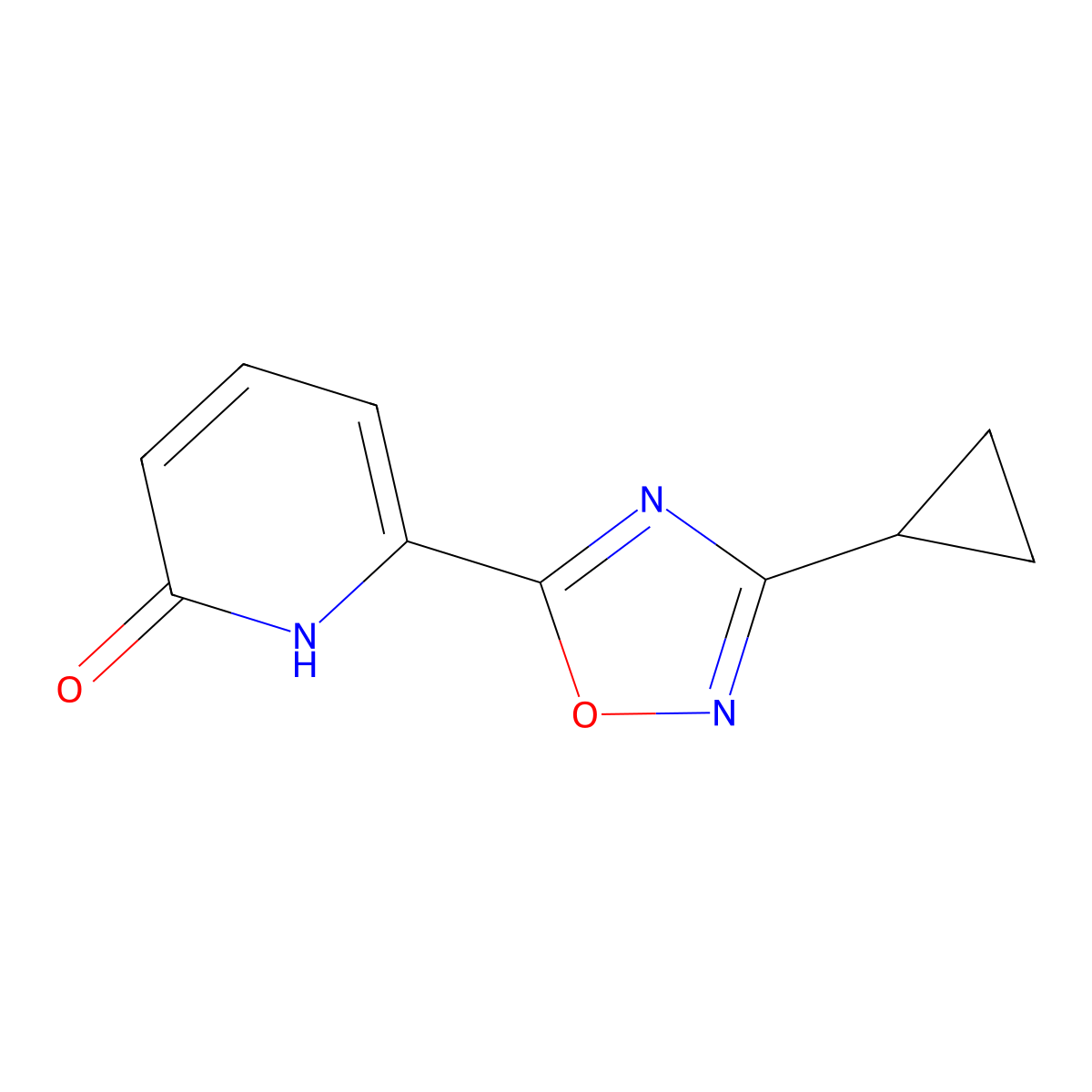 6-(3-cyclopropyl-1,2,4-oxadiazol-5-yl)pyridin-2(1H)-one molecular structure, CAS 1325303-80-7
