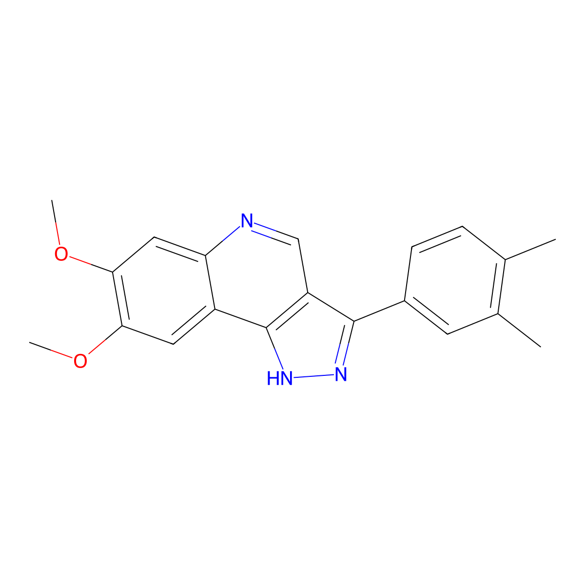 3-(3,4-dimethylphenyl)-7,8-dimethoxy-1H-pyrazolo[4,3-c]quinoline molecular structure, CAS 1325303-84-1