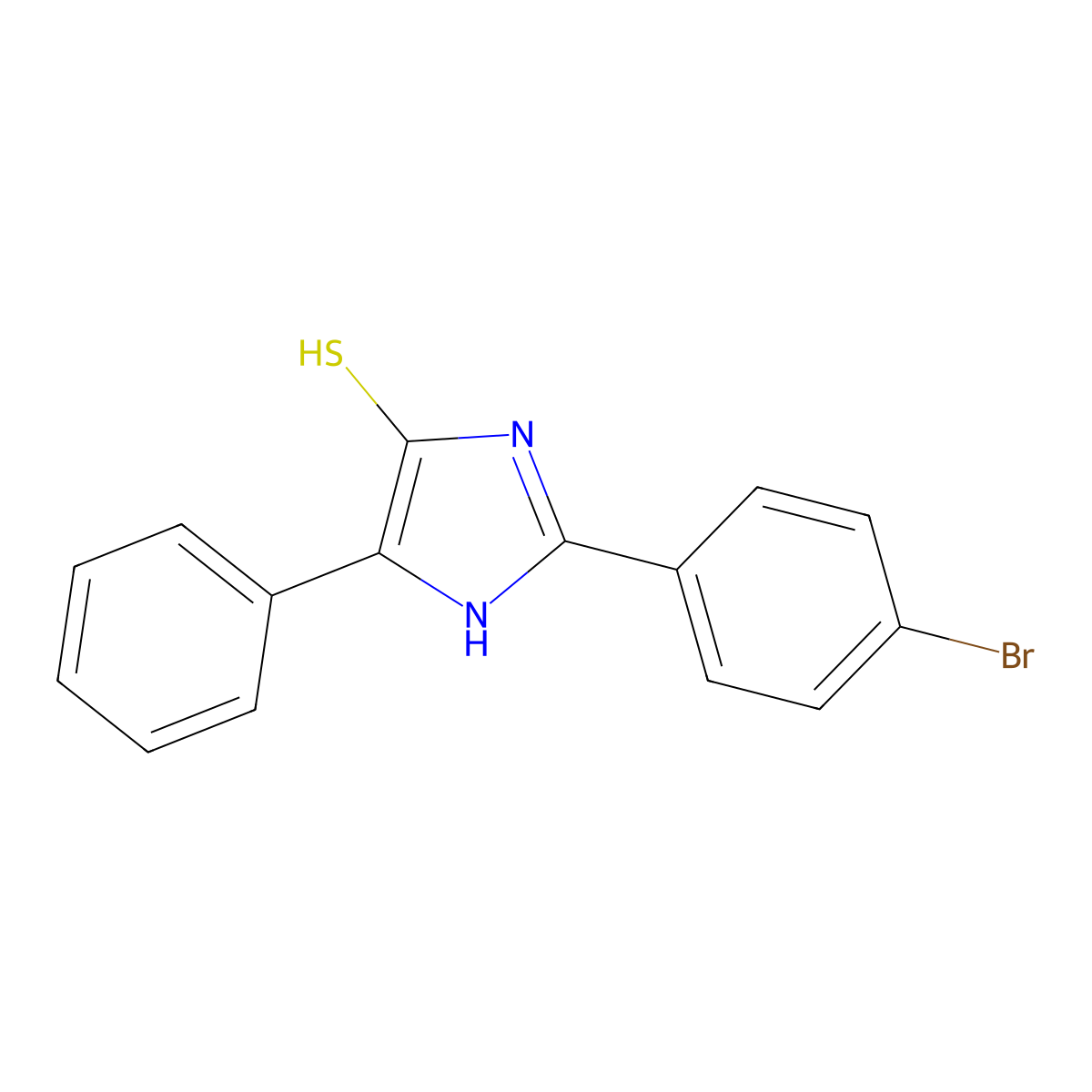 2-(4-bromophenyl)-5-phenyl-1H-imidazole-4-thiol molecular structure, CAS 1325303-88-5