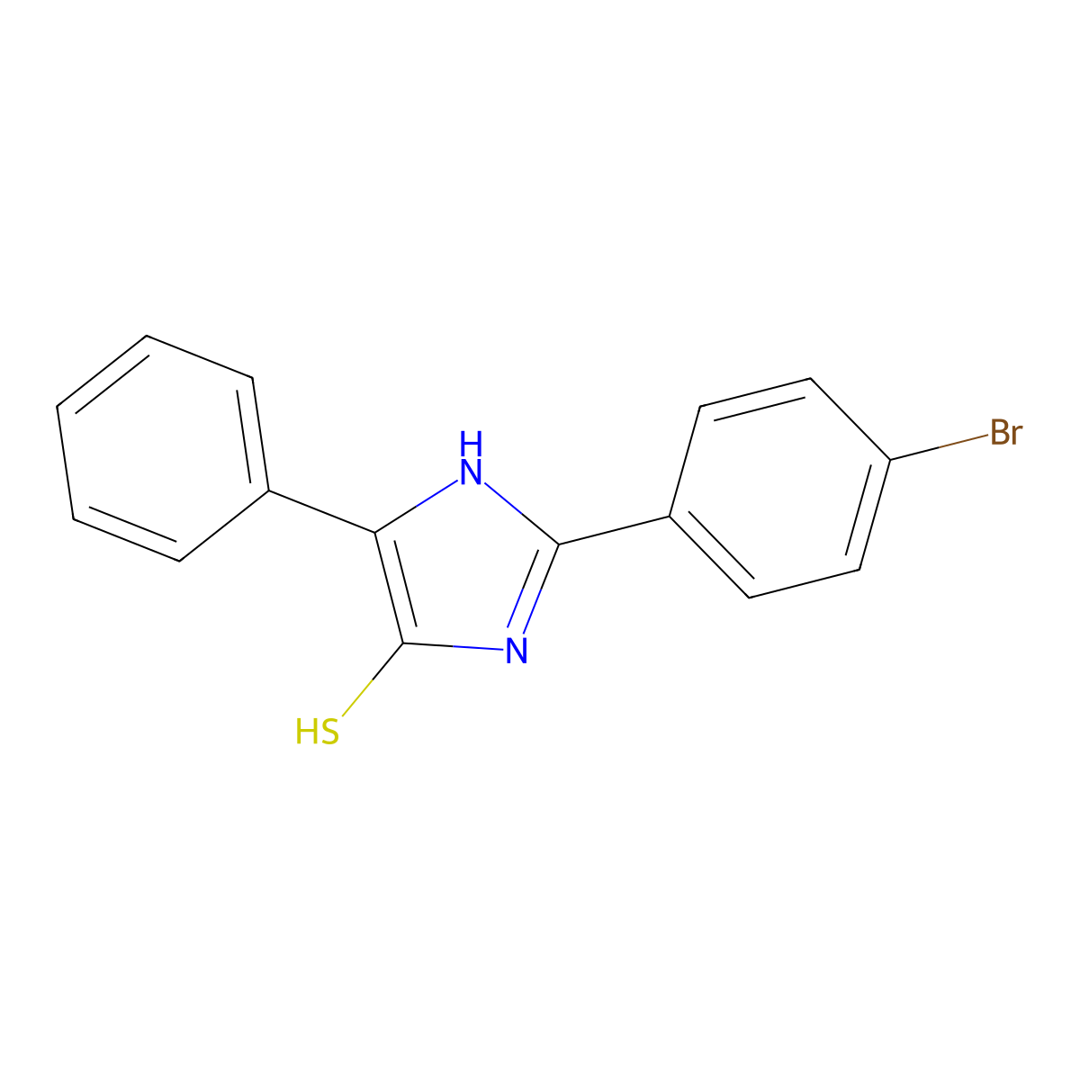 2-(4-bromophenyl)-5-phenyl-1H-imidazole-4-thiol molecular structure, CAS 1325303-88-5