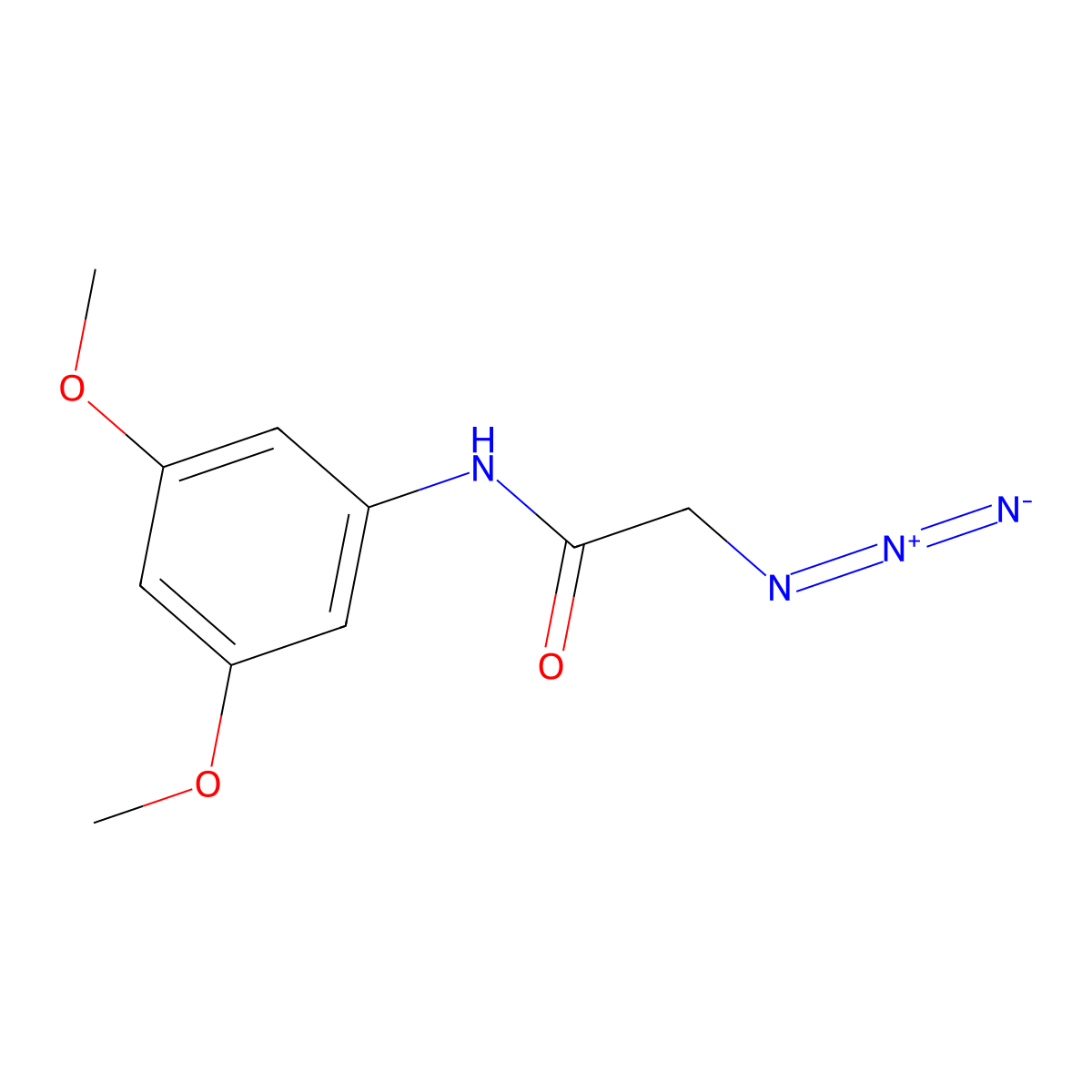 2-azido-N-(3,5-dimethoxyphenyl)acetamide molecular structure, CAS 1325304-00-4