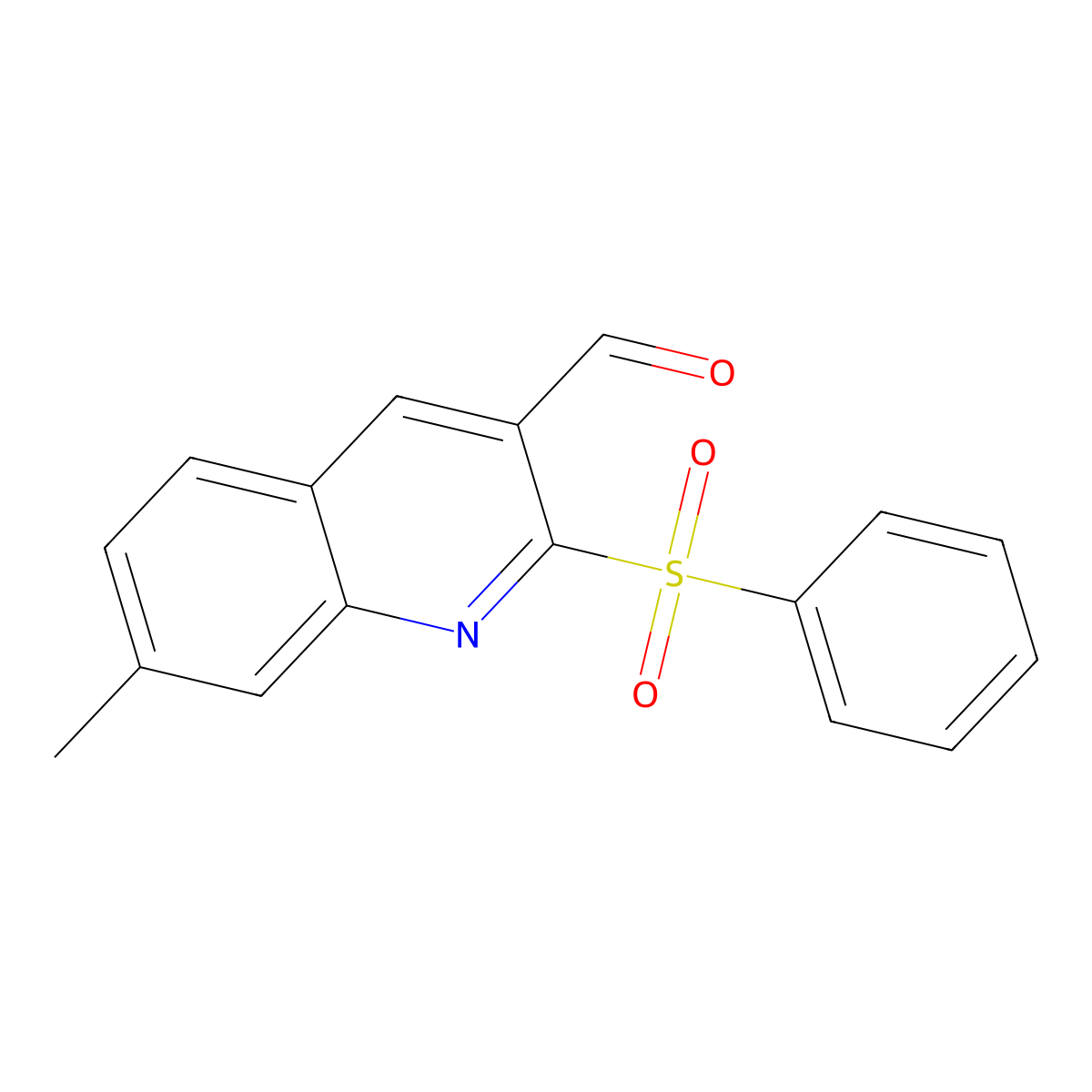 7-Methyl-2-(phenylsulfonyl)quinoline-3-carbaldehyde molecular structure, CAS 1325304-06-0