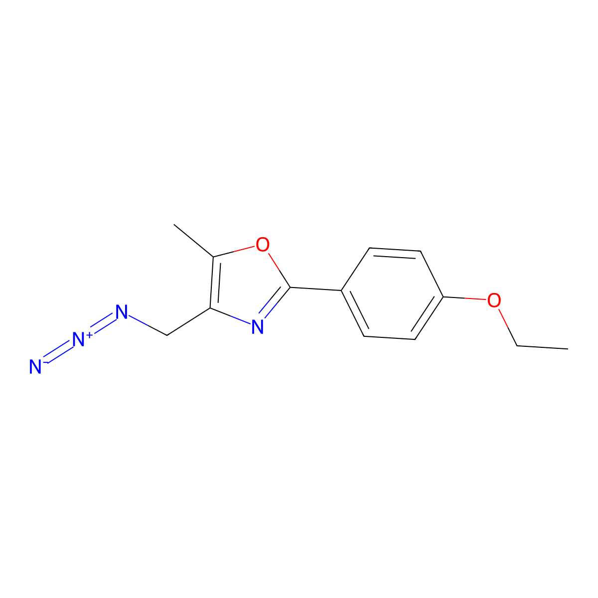 4-(Azidomethyl)-2-(4-ethoxyphenyl)-5-methyl-1,3-oxazole molecular structure, CAS 1325304-17-3