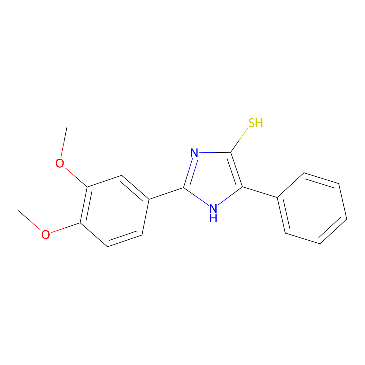 2-(3,4-dimethoxyphenyl)-4-phenyl-1H-imidazole-5-thiol molecular structure, CAS 1325304-18-4