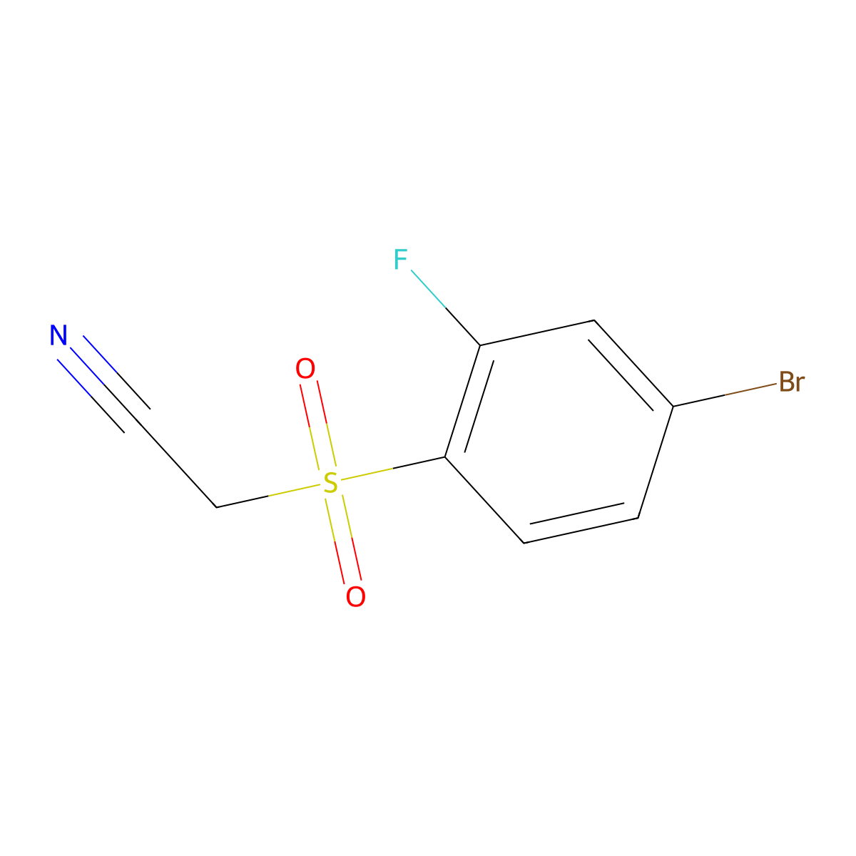 [(4-Bromo-2-fluorophenyl)sulfonyl]acetonitrile molecular structure, CAS 1325304-63-9