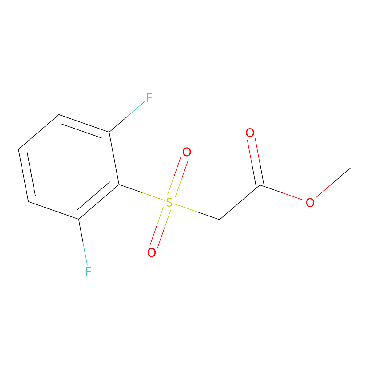 Methyl [(2,6-difluorophenyl)sulfonyl]acetate molecular structure, CAS 1325304-66-2