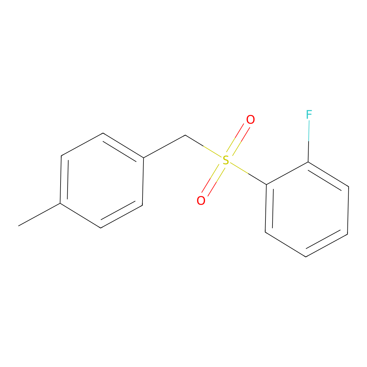 1-Fluoro-2-[(4-methylbenzyl)sulfonyl]benzene molecular structure, CAS 1325304-74-2