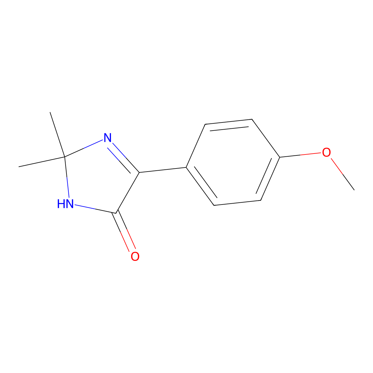 5-(4-methoxyphenyl)-2,2-dimethyl-2,3-dihydro-4H-imidazol-4-one molecular structure, CAS 1325304-78-6