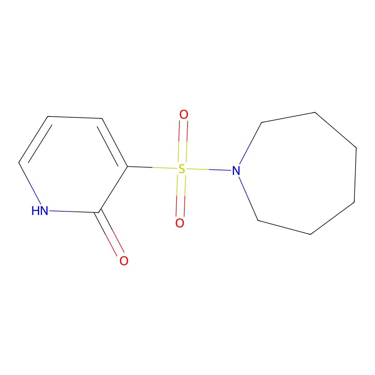 3-(azepan-1-ylsulfonyl)pyridin-2(1H)-one molecular structure, CAS 1325304-81-1