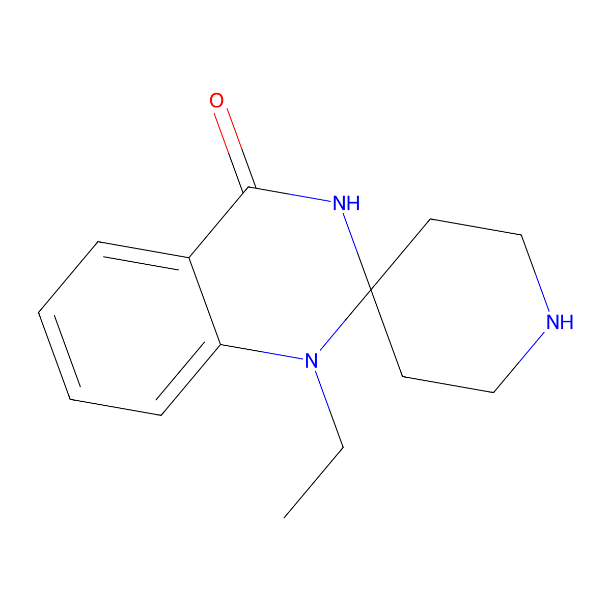 1'-ethyl-1'H-spiro[piperidine-4,2'-quinazolin]-4'(3'H)-one molecular structure, CAS 1325304-82-2