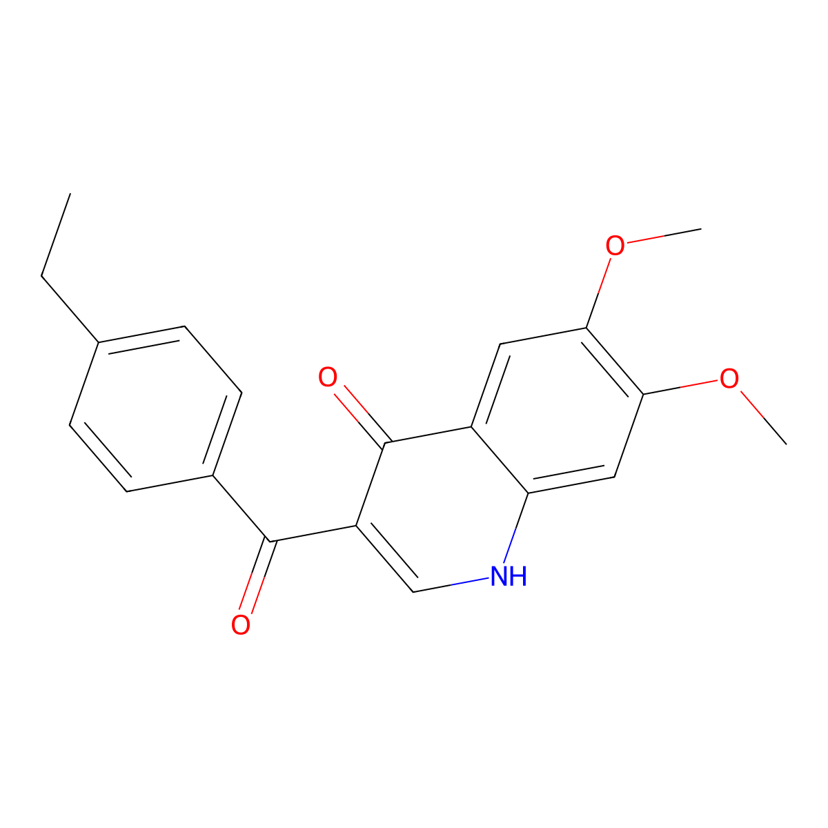 3-[(4-ethylphenyl)carbonyl]-6,7-dimethoxyquinolin-4(1H)-one molecular structure, CAS 1325304-95-7