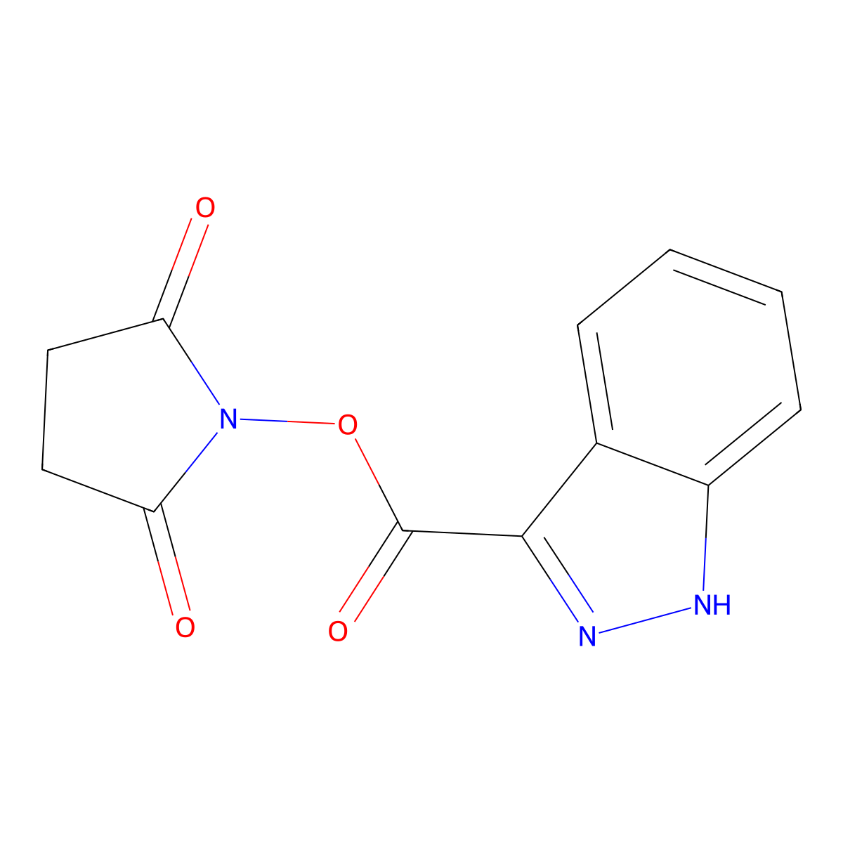 1-[(1H-indazol-3-ylcarbonyl)oxy]pyrrolidine-2,5-dione molecular structure, CAS 1325305-14-3