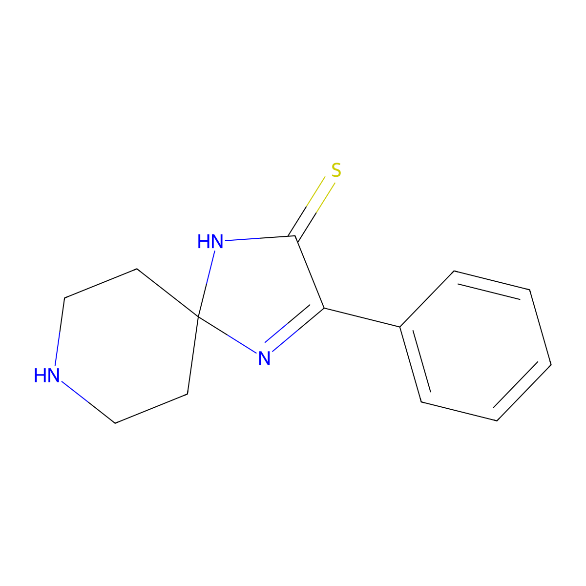 3-Phenyl-1,4,8-triazaspiro[4.5]dec-3-ene-2-thione molecular structure, CAS 1325305-24-5