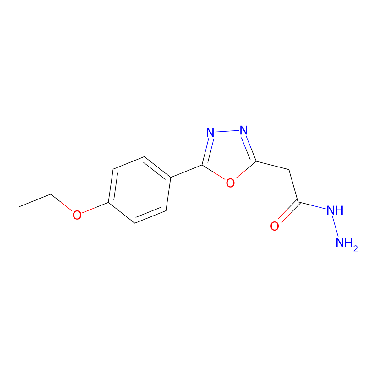 2-[5-(4-Ethoxyphenyl)-1,3,4-oxadiazol-2-yl]acetohydrazide molecular structure, CAS 1325305-35-8