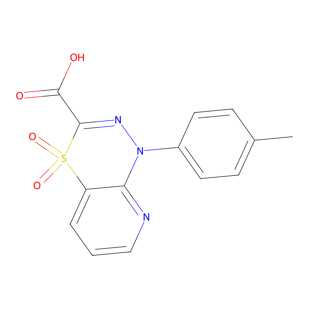 1-(4-methylphenyl)-1H-pyrido[2,3-e][1,3,4]thiadiazine-3-carboxylic acid 4,4-dioxide molecular structure, CAS 1325305-43-8