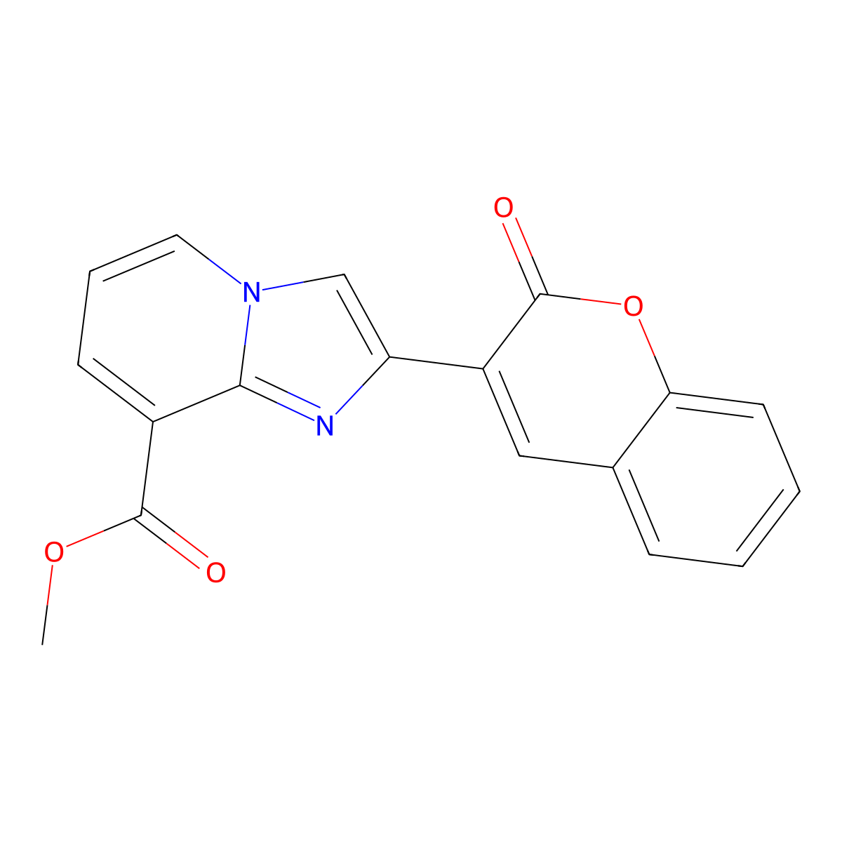 methyl 2-(2-oxo-2H-chromen-3-yl)imidazo[1,2-a]pyridine-8-carboxylate molecular structure, CAS 1325305-54-1