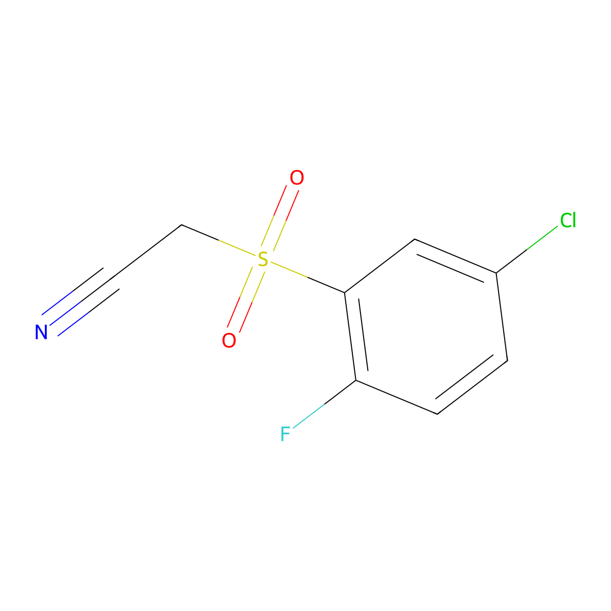 [(5-Chloro-2-fluorophenyl)sulfonyl]acetonitrile molecular structure, CAS 1325305-64-3