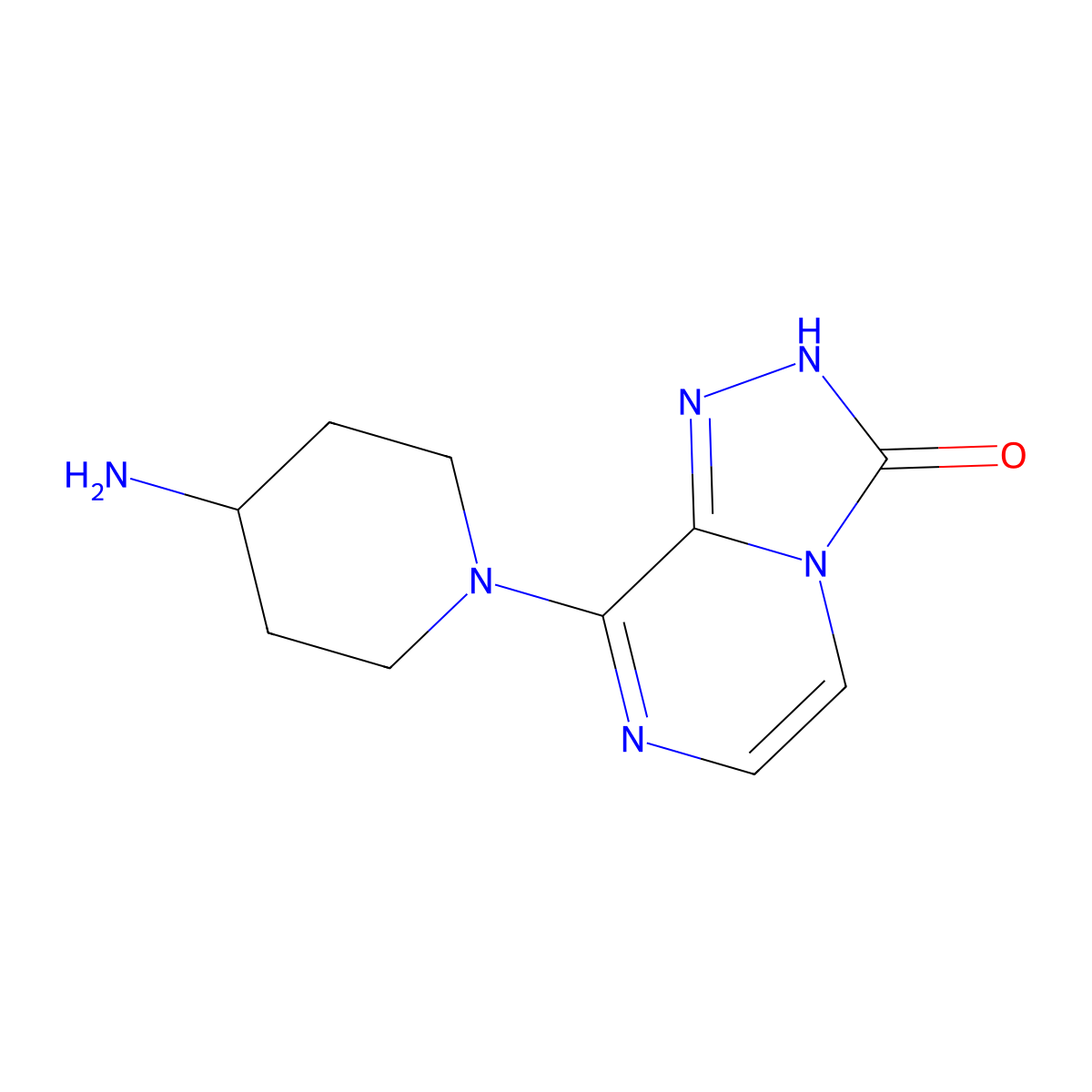 8-(4-aminopiperidin-1-yl)[1,2,4]triazolo[4,3-a]pyrazin-3(2H)-one molecular structure, CAS 1325305-68-7