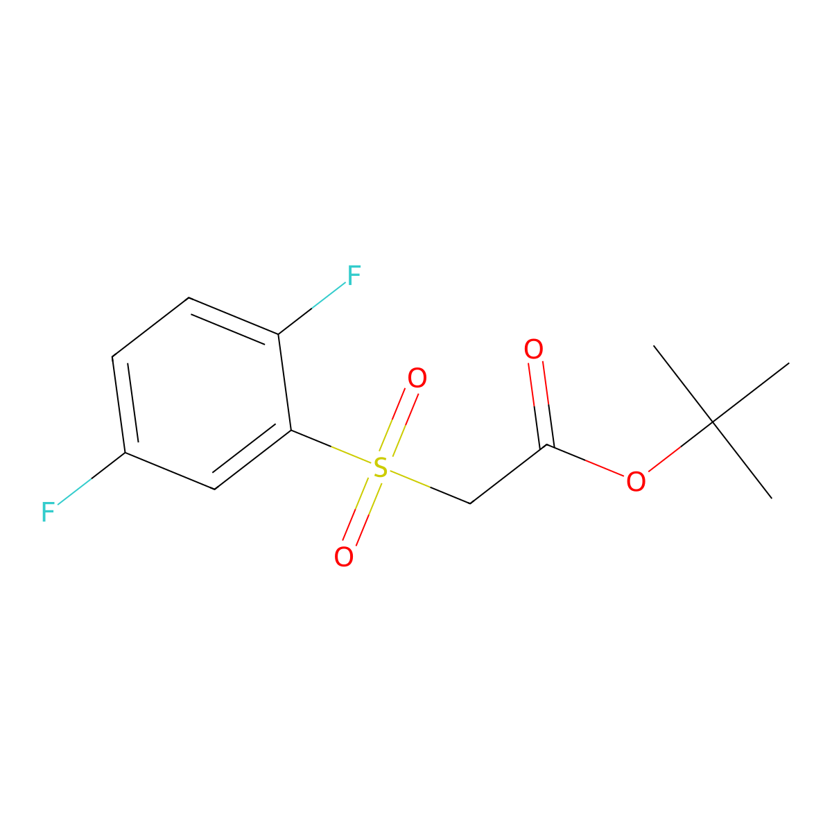 Tert-butyl [(2,5-difluorophenyl)sulfonyl]acetate molecular structure, CAS 1325305-70-1