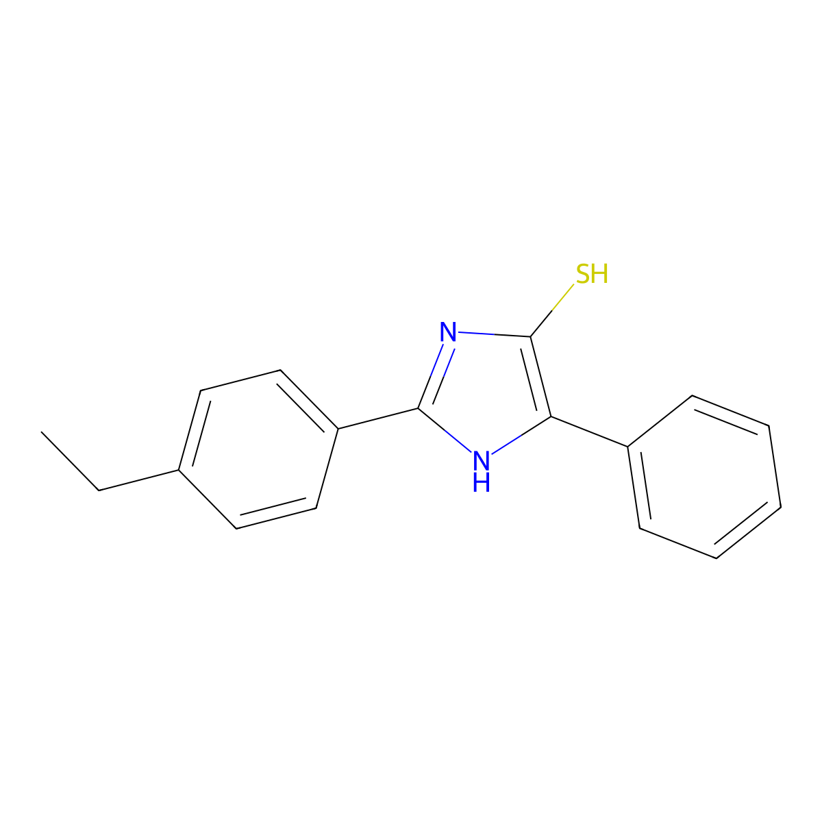 2-(4-ethylphenyl)-5-phenyl-1H-imidazole-4-thiol molecular structure, CAS 1325305-91-6