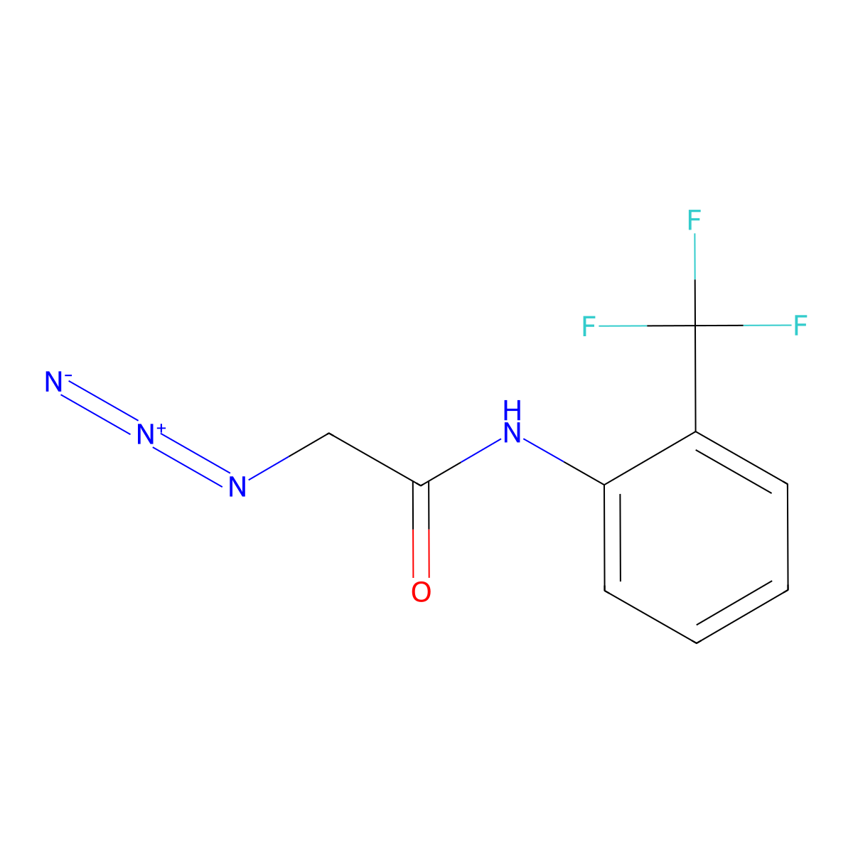 2-azido-N-[2-(trifluoromethyl)phenyl]acetamide molecular structure, CAS 1325305-95-0
