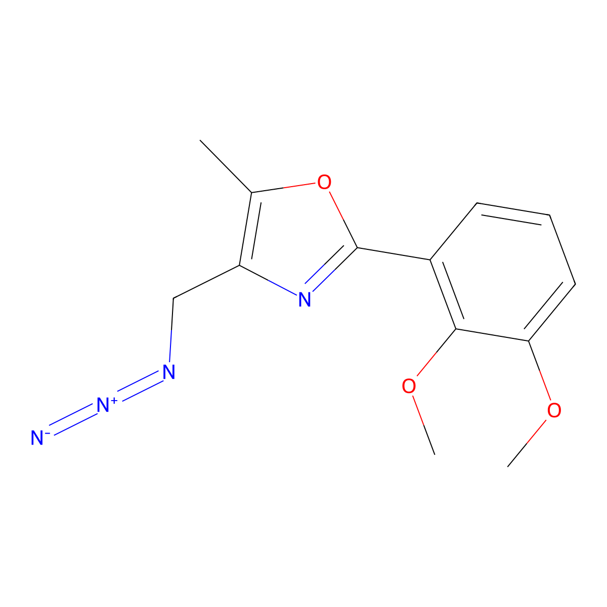 4-(Azidomethyl)-2-(2,3-dimethoxyphenyl)-5-methyl-1,3-oxazole molecular structure, CAS 1325306-02-2