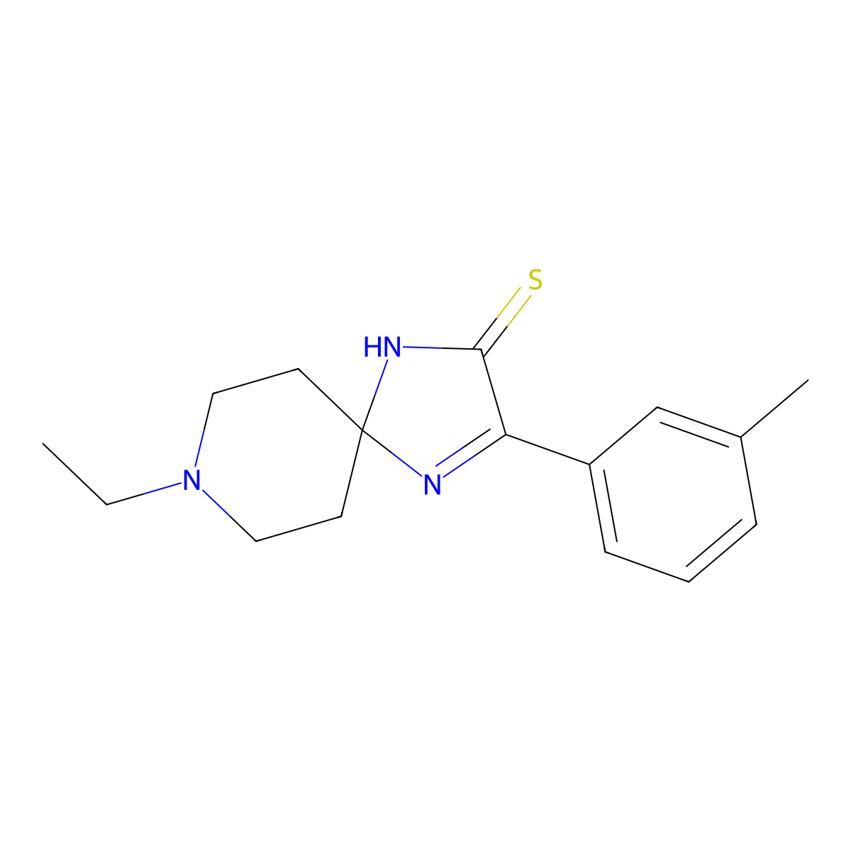 8-Ethyl-3-(3-methylphenyl)-1,4,8-triazaspiro[4.5]dec-3-ene-2-thione molecular structure, CAS 1325306-14-6