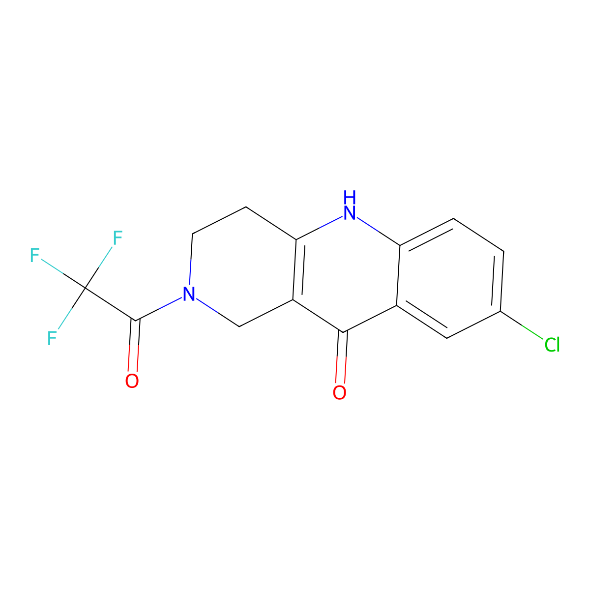 8-chloro-2-(trifluoroacetyl)-1,3,4,5-tetrahydrobenzo[b][1,6]naphthyridin-10(2H)-one molecular structure, CAS 1325306-24-8