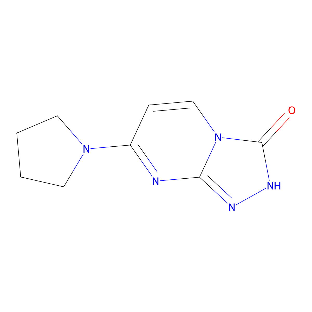 7-(Pyrrolidin-1-yl)-[1,2,4]triazolo[4,3-a]pyrimidin-3(2H)-one molecular structure, CAS 1325306-31-7