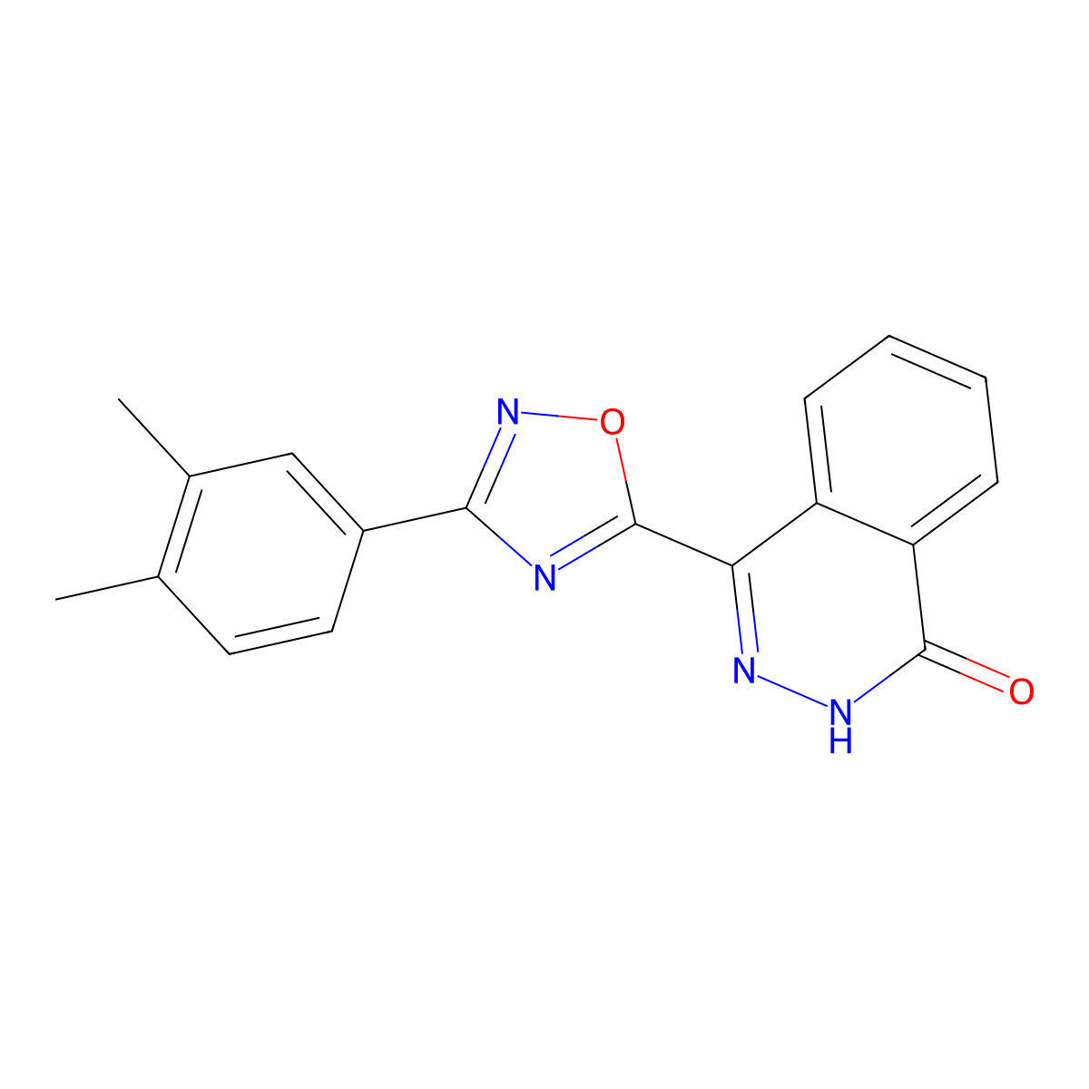 4-[3-(3,4-dimethylphenyl)-1,2,4-oxadiazol-5-yl]phthalazin-1(2H)-one molecular structure, CAS 1325306-36-2