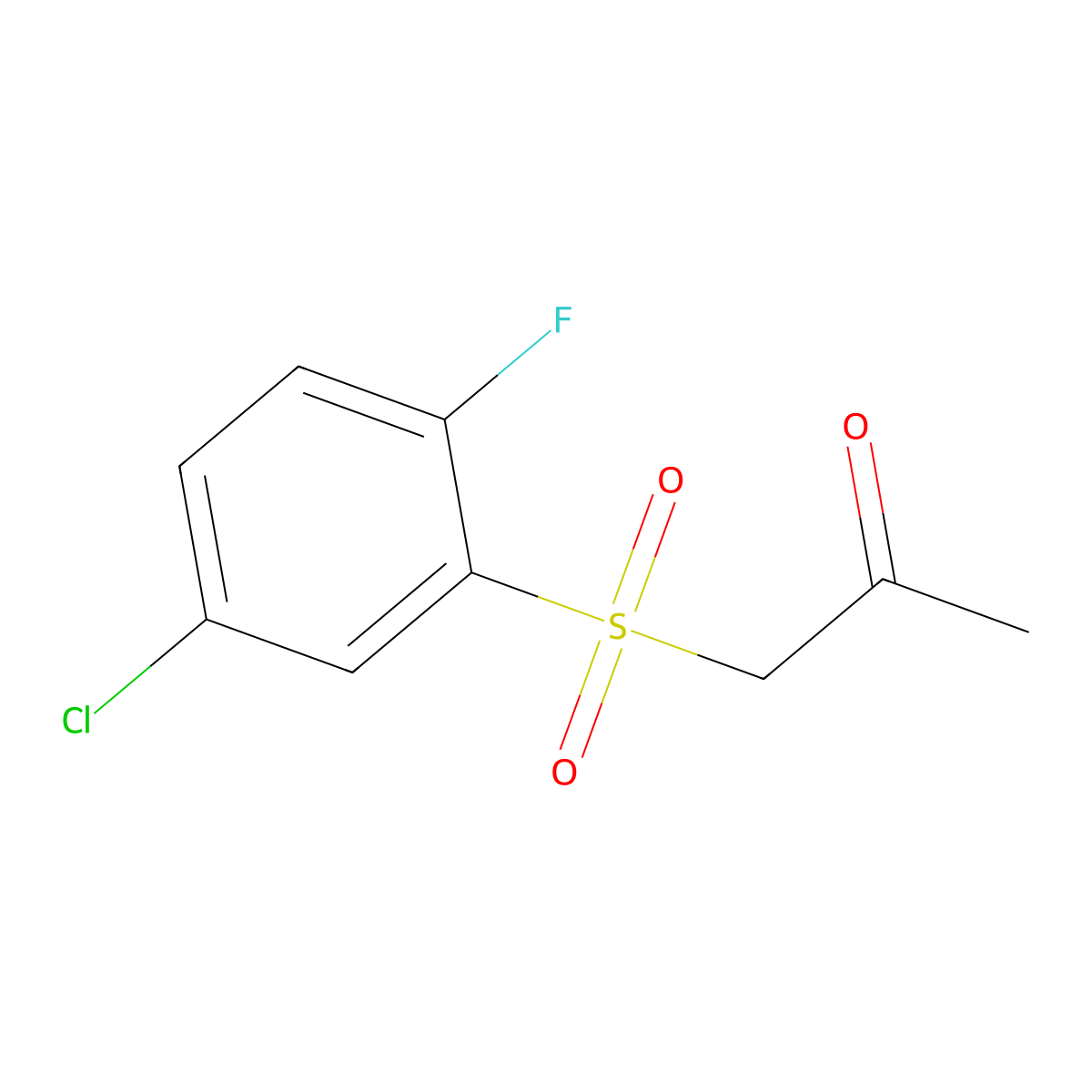 1-[(5-Chloro-2-fluorophenyl)sulfonyl]propan-2-one molecular structure, CAS 1325306-51-1