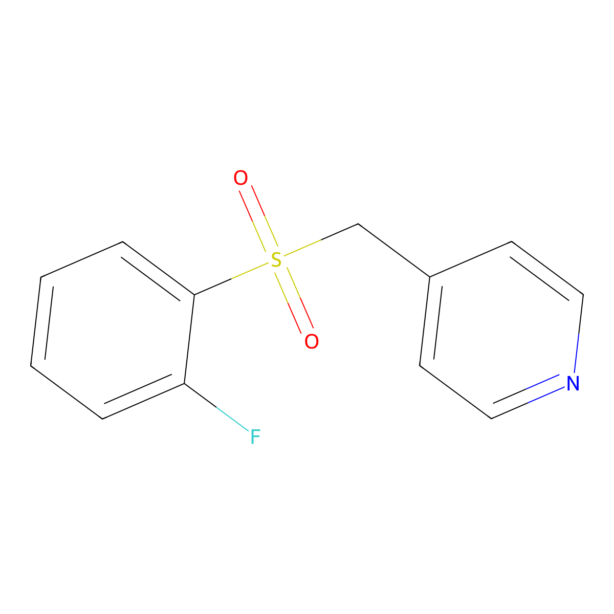 4-[(2-Fluorobenzenesulfonyl)methyl]pyridine molecular structure, CAS 1325306-53-3