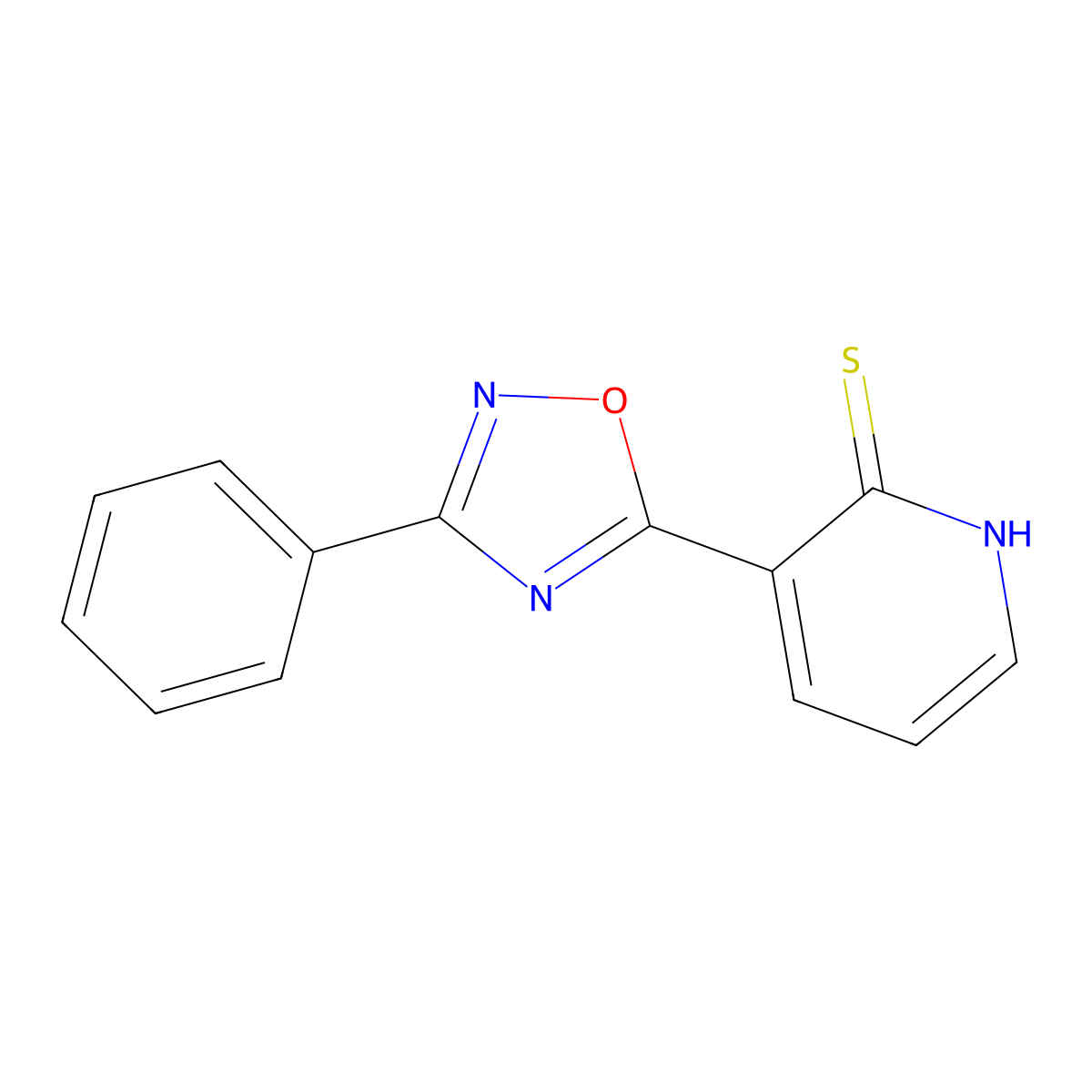3-(3-Phenyl-1,2,4-oxadiazol-5-yl)pyridine-2-thiol molecular structure, CAS 1325306-73-7