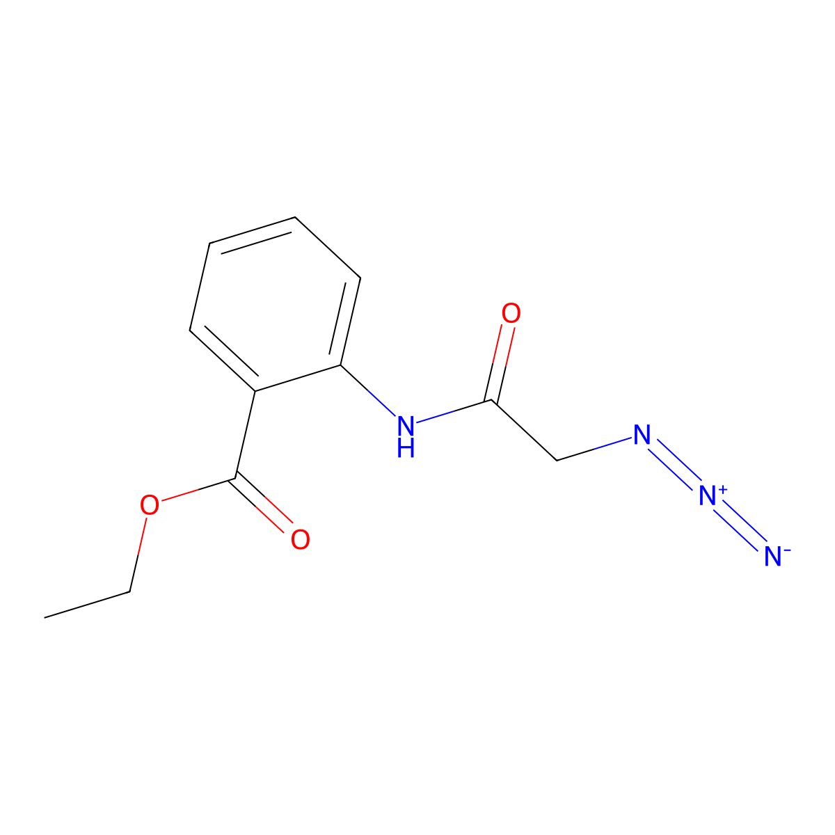 Ethyl 2-[(azidoacetyl)amino]benzoate molecular structure, CAS 1325306-74-8